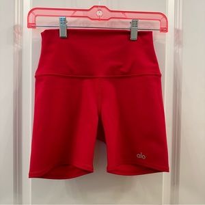 ALO Yoga Red Bike Shorts